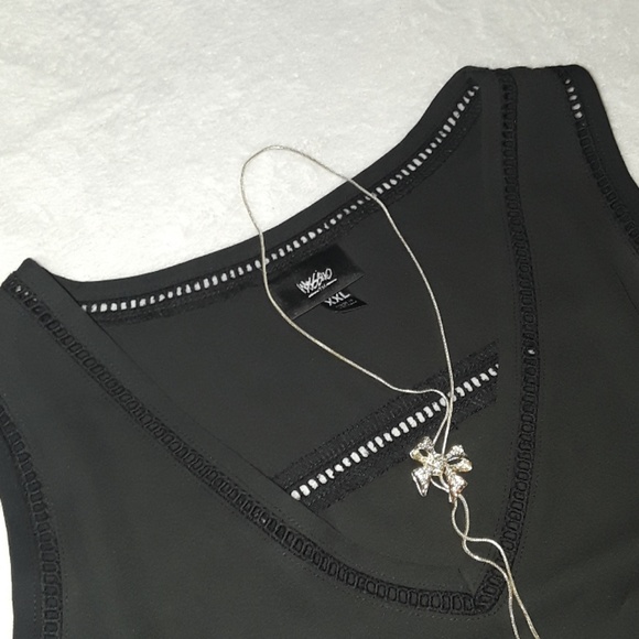 Ladies mossimo xxl  sheer top cold shoulder NWOT - Picture 7 of 8